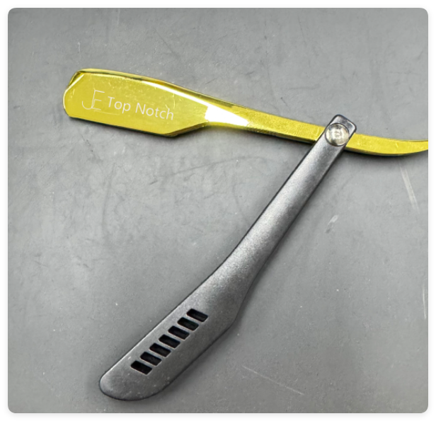 JE Top Notch Straight Razor – RED-Gold Edition