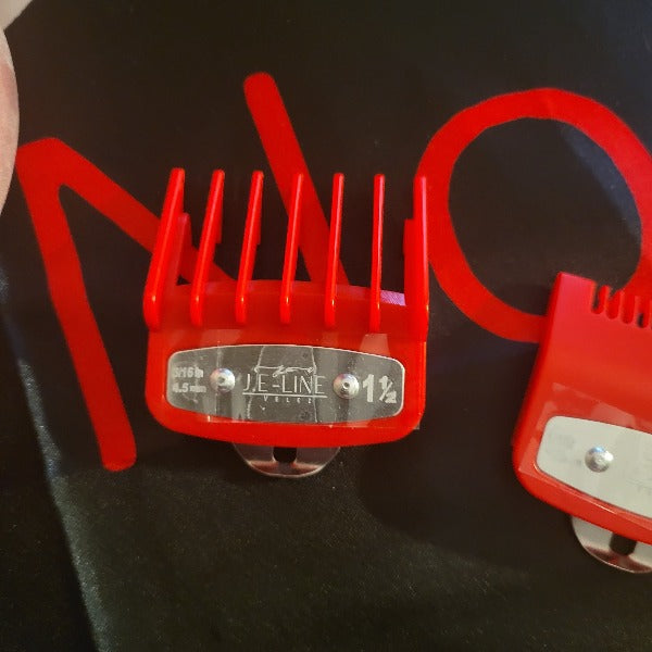 1.5mm, 4.5mm Universal Hair Clipper Guards (Red)