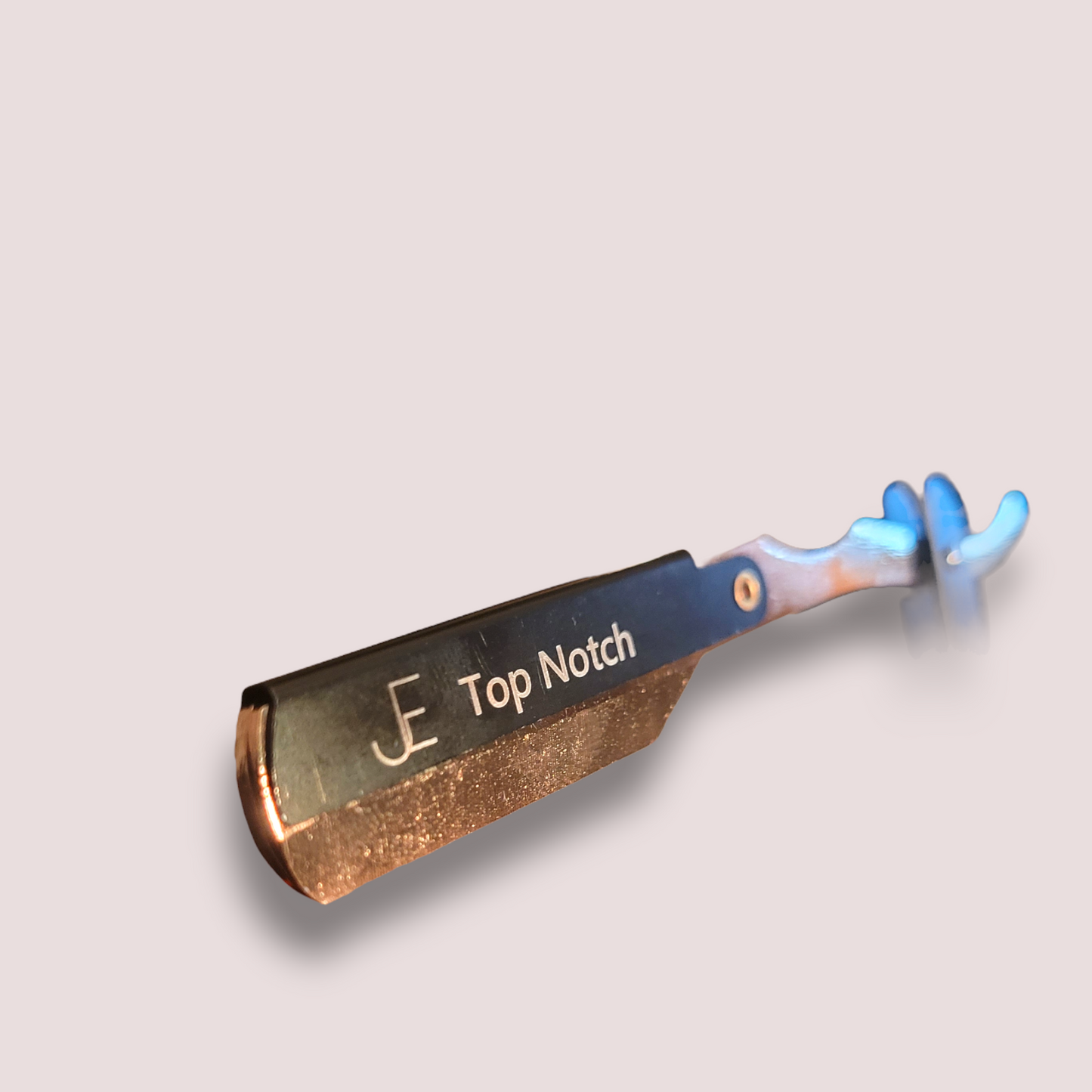 Barber shaving razor black and gold