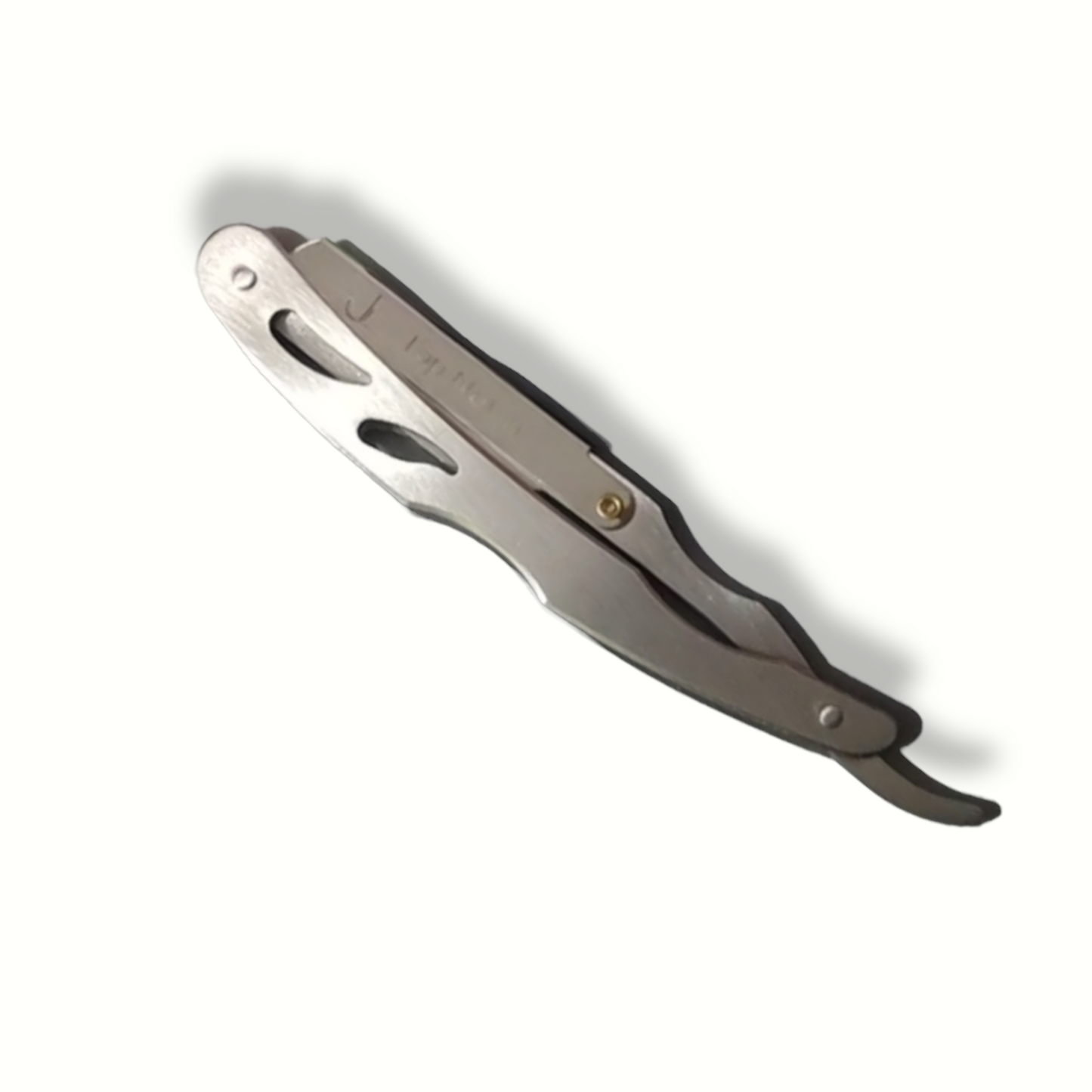 Barber shaving straight razor Silver