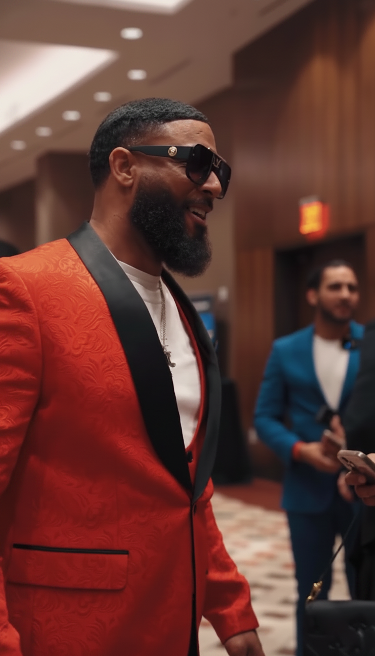 J.E-LINE founder at the CT Barber Grammys 2025 after winning Best Product of the Year