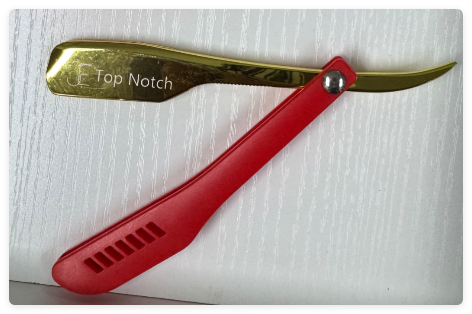 JE Top Notch Straight Razor –  RED-Gold Edition